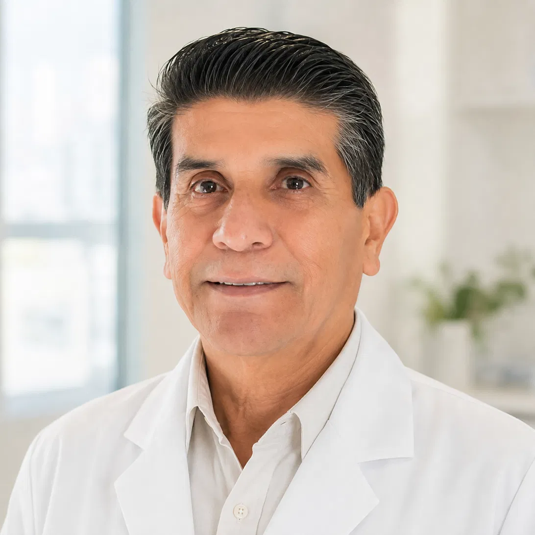 Retrato del Dr. Raymundo Flores Pérez, médico cirujano y homeópata